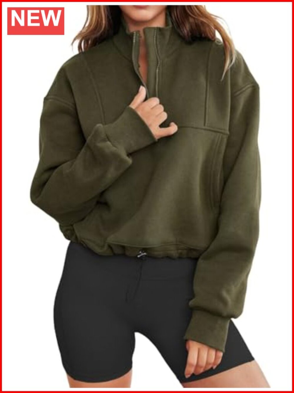 Half Zip Pullover Sweatshirt Quarter Zip Hoodie Long Sleeve Top